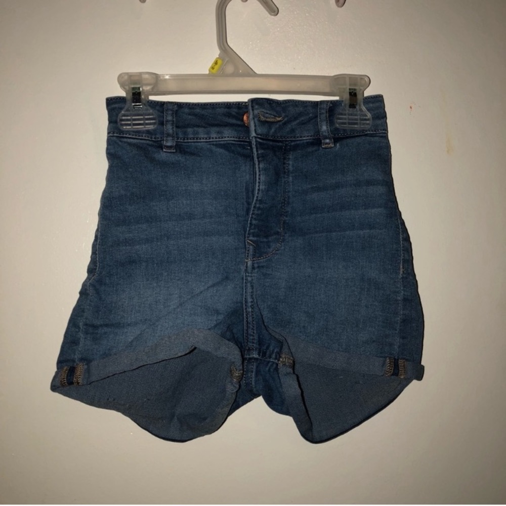 H&M High Waisted Blue Jean Shorts
